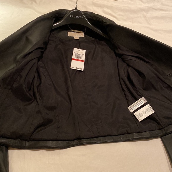 Michael Kors black lamb leather jacket, XS, NWT, Host pick🎉🎊 - Picture 7 of 8